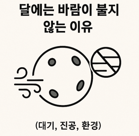 달에는 바람이 불지 않는 이유