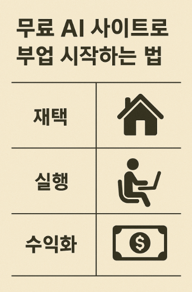 무료 AI 사이트로 부업 하는 방법 관련 사진