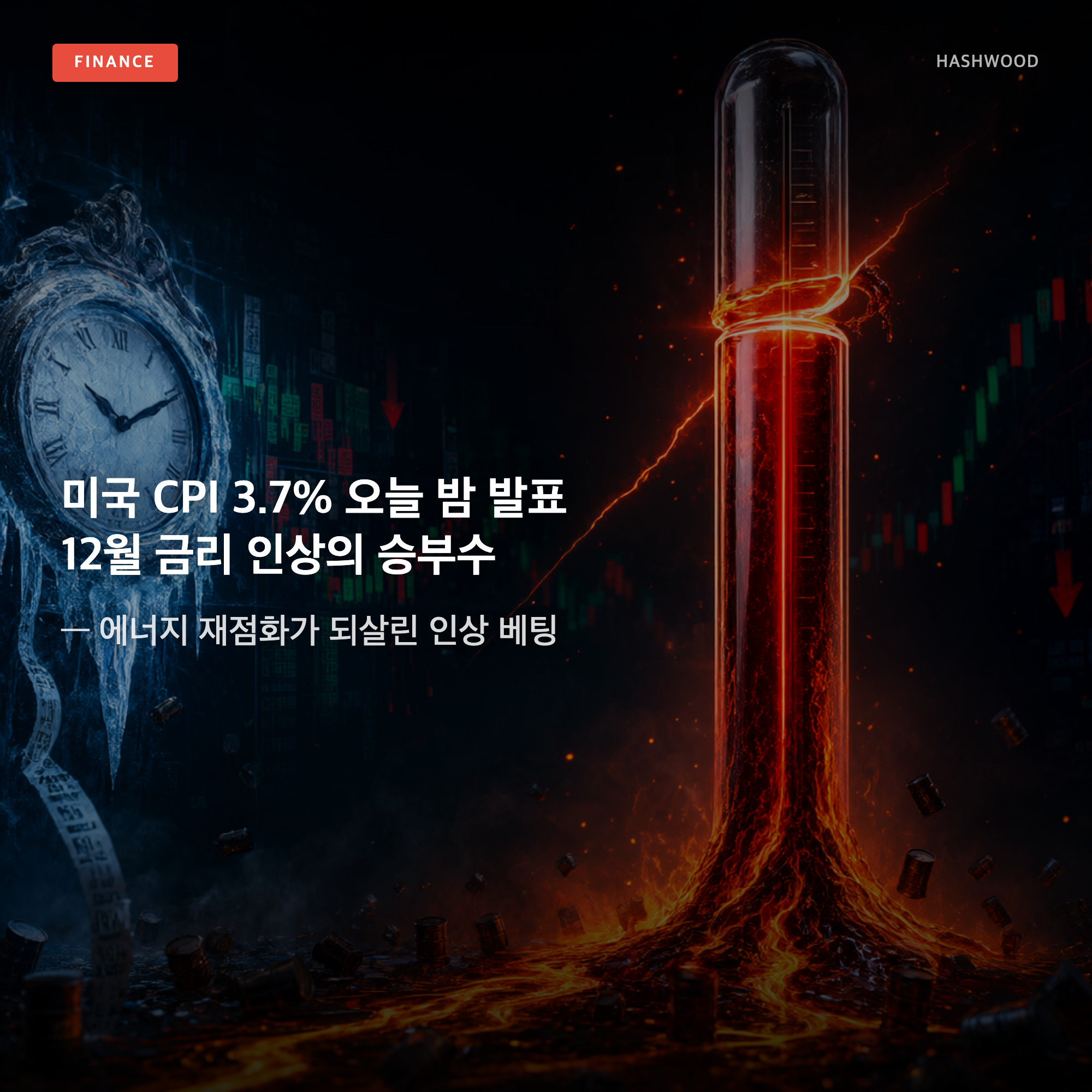그림: 미국 CPI 3.7% 오늘 밤 발표 12월 금리 인상의 승부수 — — 에너지 재점화가 되살린 인상 베팅