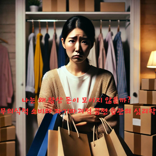 무의식 소비, 감정 소비 루프, 돈 안 모이는 이유, 소비 심리학, 지출 통제 전략, 자기파괴적 소비, 도파민 소비 중독, 감정 기반 지출, 금융 자기인식, 소비 후회 심리