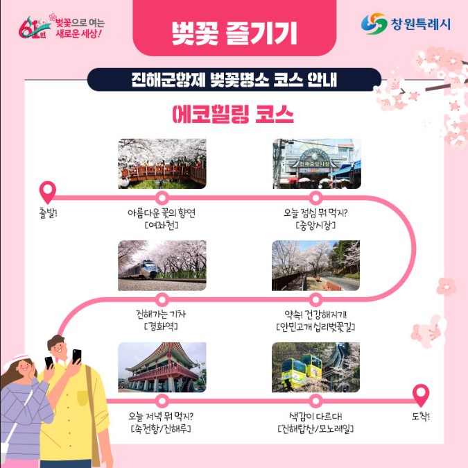 2025 진해 군항제 벚꽃 축제 명소 지도 다운로드
