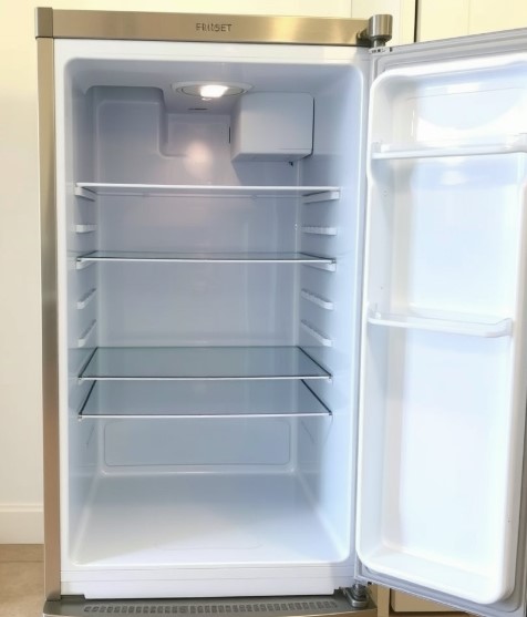 폐가전 무상 수거 신청한 텅 빈 냉장고