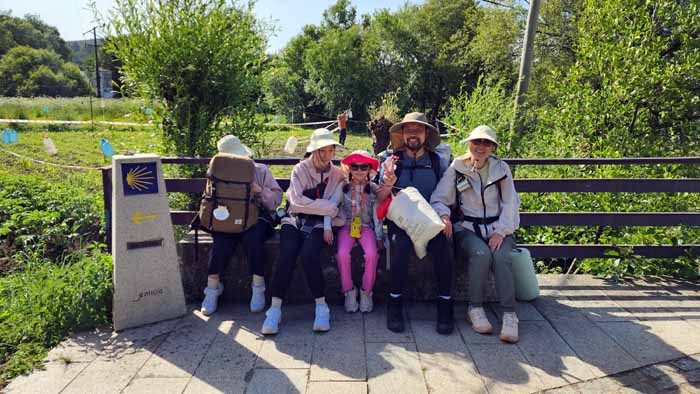 순례자가 찍어준 가족 사진