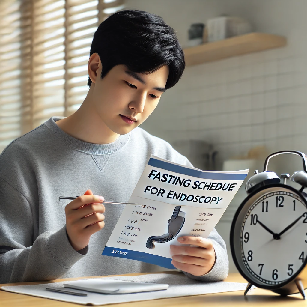 금식 시간을 확인하며 준비하는 한국인