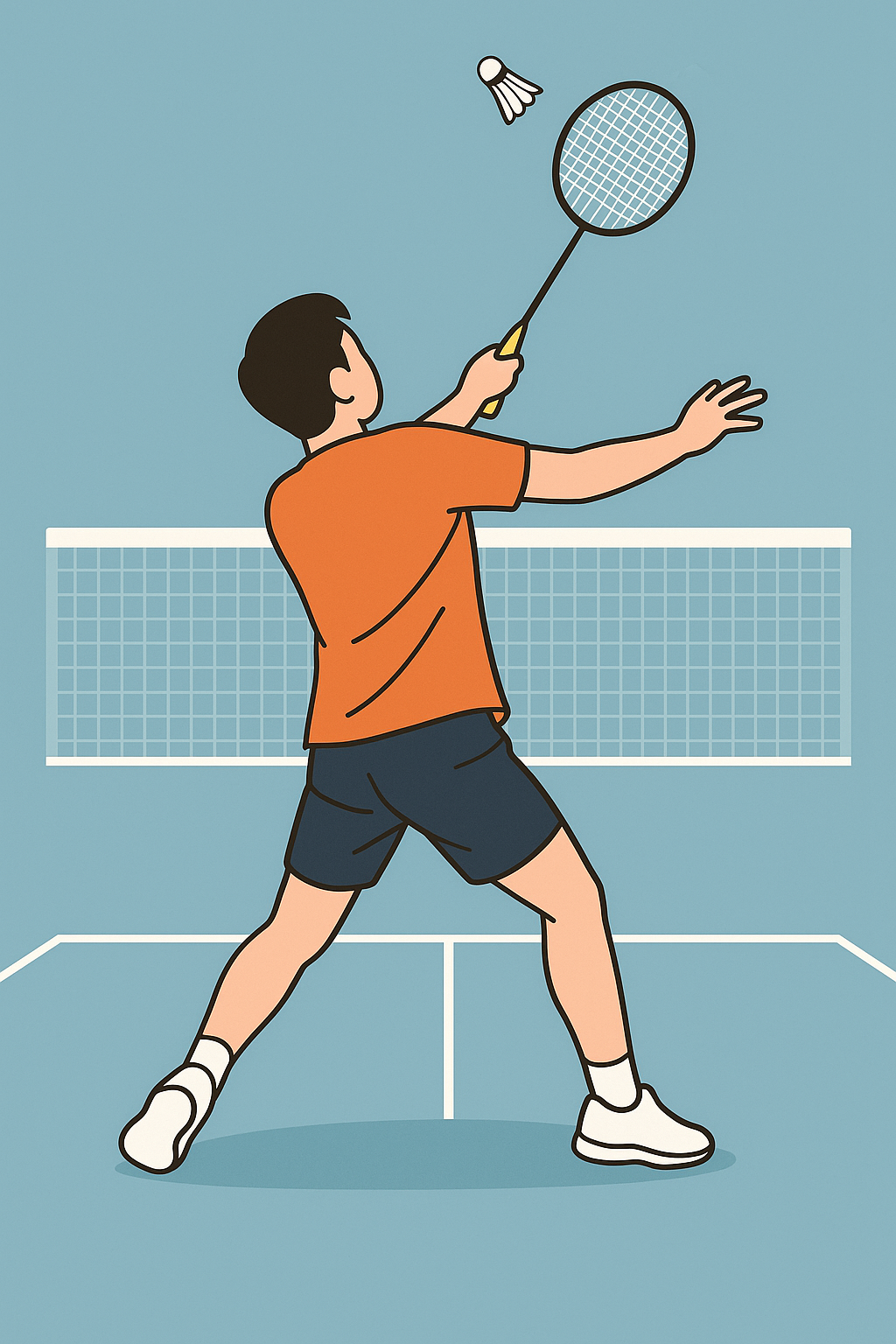 배드민턴 후위 클리어 이미지