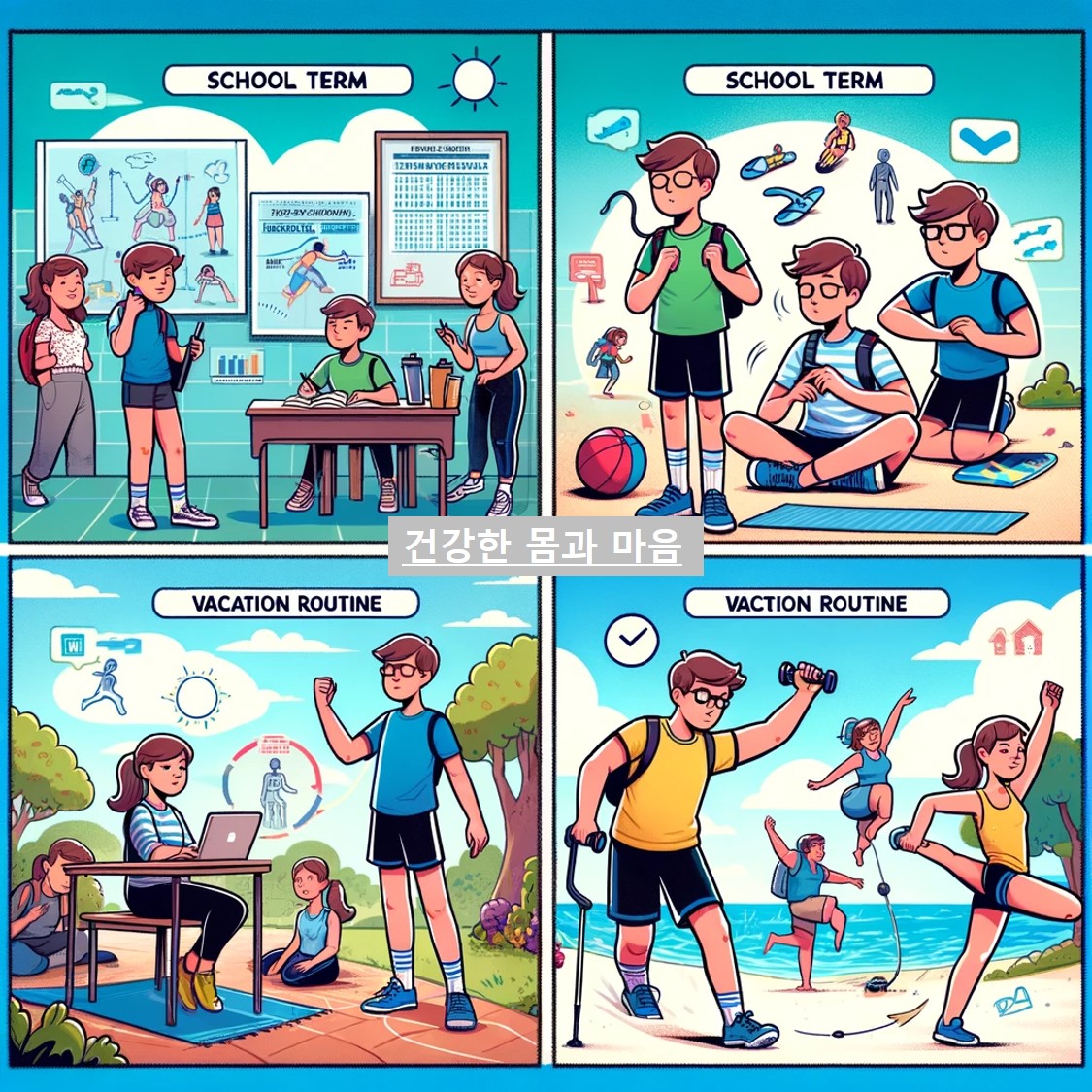 청소년기 당뇨병의 학기중과 방학기간 루틴 관리