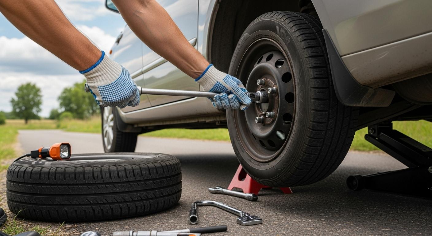 자동차 타이어 바꾸는 꿈