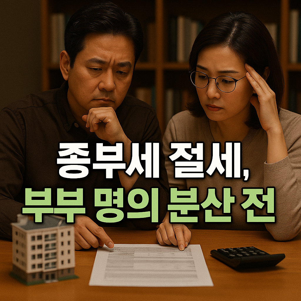 종부세 절세, 부부 명의 분산 전략