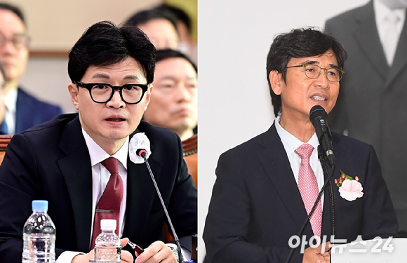 한동훈(왼쪽) 전 국민의힘 대표와 유시민 전 노무현재단 이사장 [사진=아이뉴스24DB]