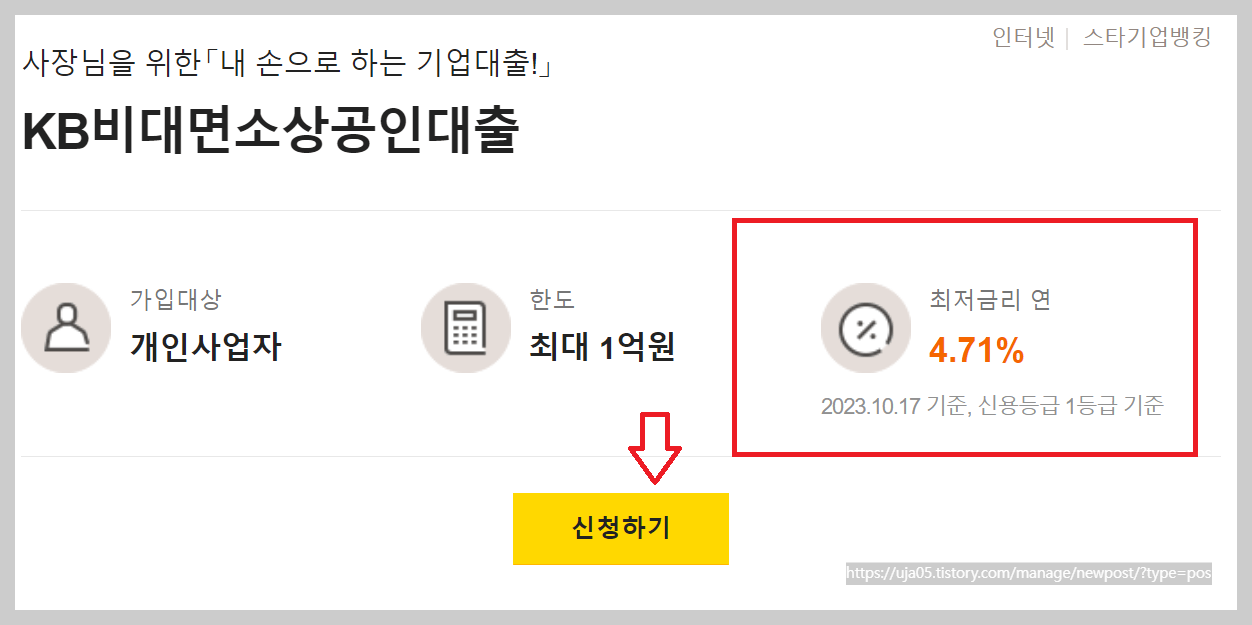 비대면 소상공인 정책자금 대출 신청방법