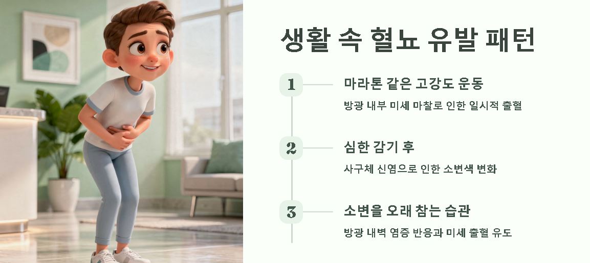 소변에 피가 섞여서 나오는 증상 혈뇨 증상