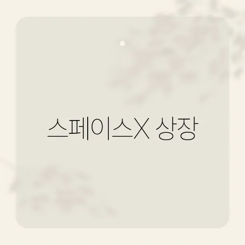 스페이스X 상장, 개인투자자 기회 있을까?