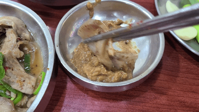 백암왕순대-고기-쌈장