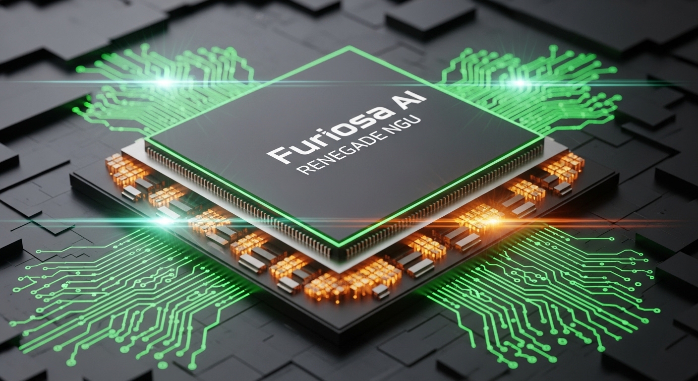 퓨리오사AI 레니게이드 RNGD NPU 반도체 칩 AI 추론 고성능 저전력 그린오렌지