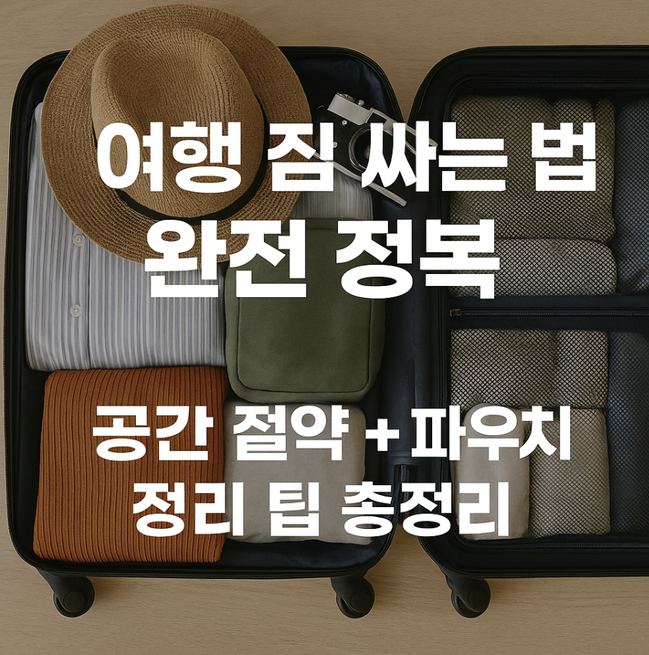 여행 짐 싸는 법 완전 정복 – 공간 절약부터 기내용 파우치 정리까지-제작이미지