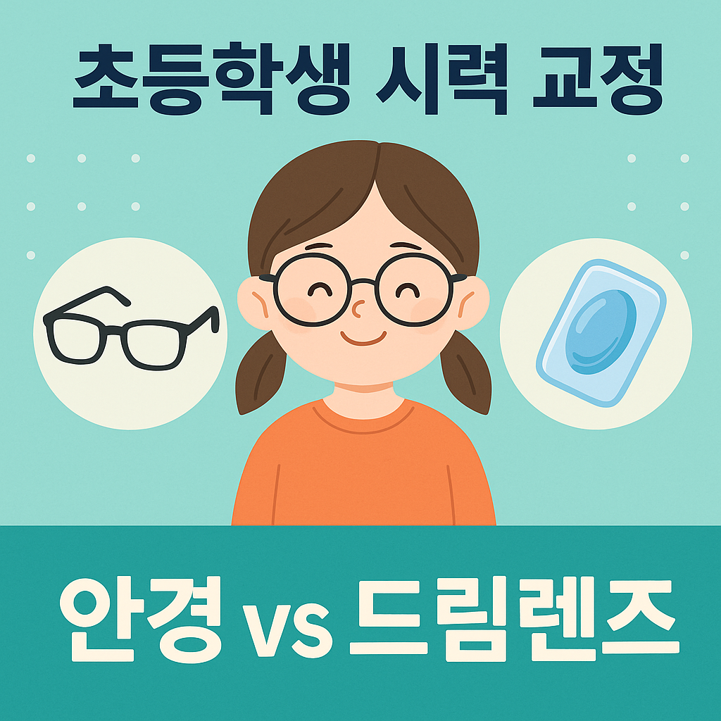 초등학생 시력 교정, 드림렌즈 / OK렌즈, 안경 장점 단점, 근시 억제 / 아이 시력 관리