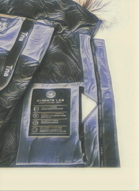 패딩의 바느질 ,안감, 지퍼 사진