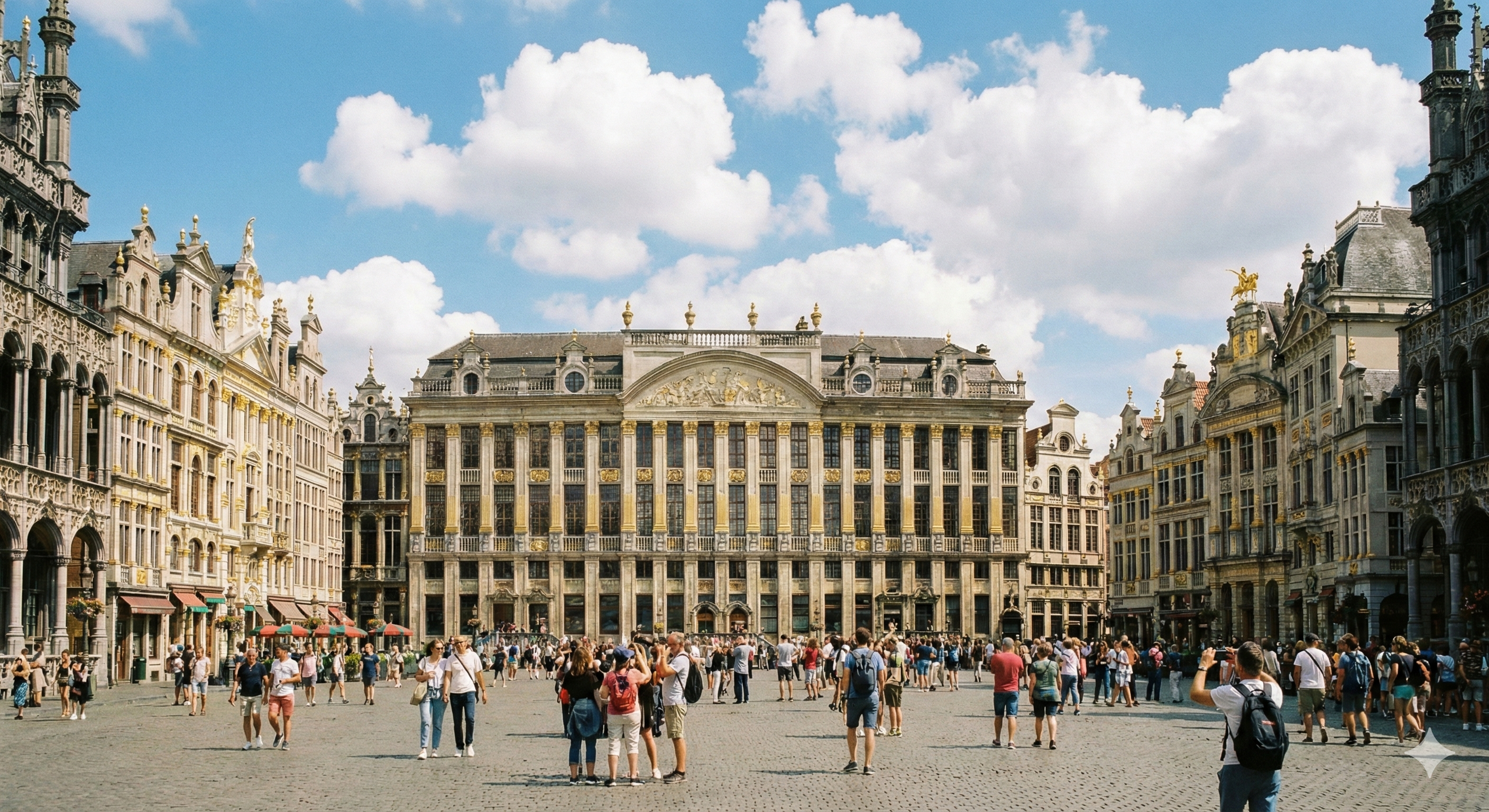8월의 벨기에 브뤼셀 그랑플라스 전경