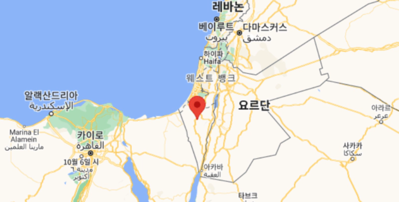 이스라엘 지도 위치 국가 정보