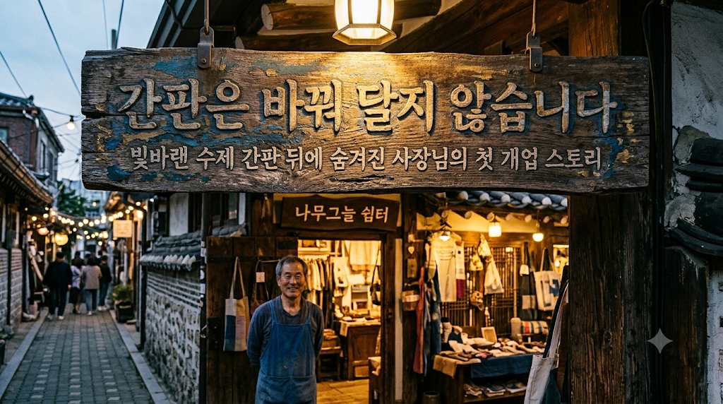 빛바랜 수제간판