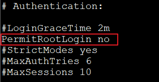 PermitRootLogin 수정 후