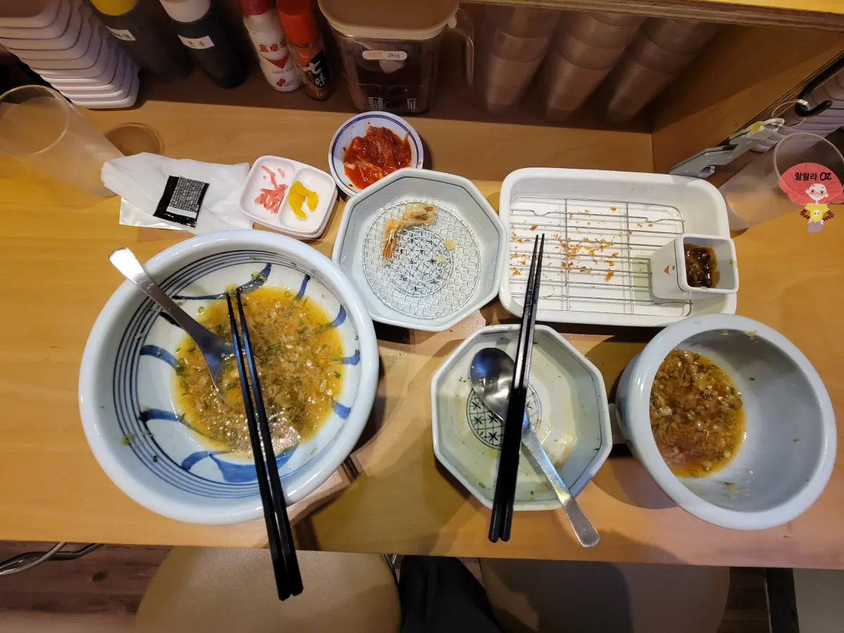 경기-구리시-맛집-우동-키노야-음식-싹비우고-빈-그릇들-이미지