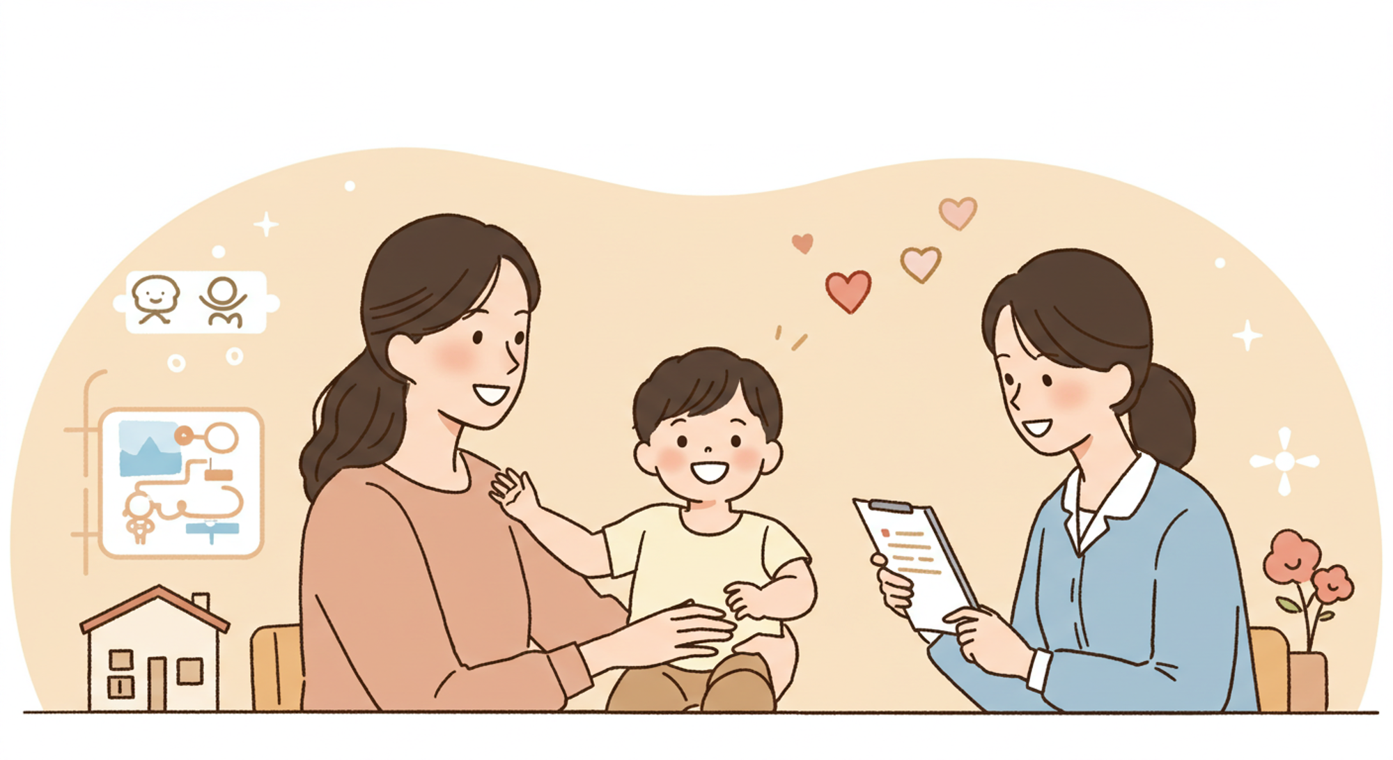 육아맘 돌봄 지원을 설명하는 그림