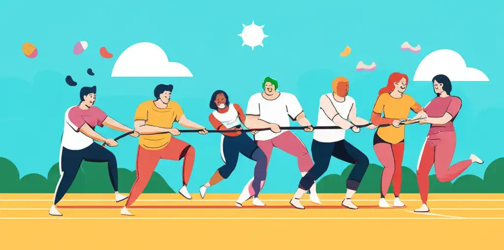 스포츠의 날, 모두가 함께하는 역동적인 단체 활동