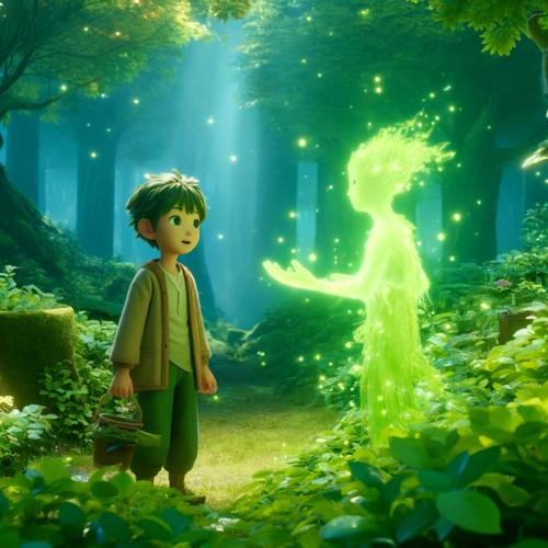 산의 정령과 만난 소년