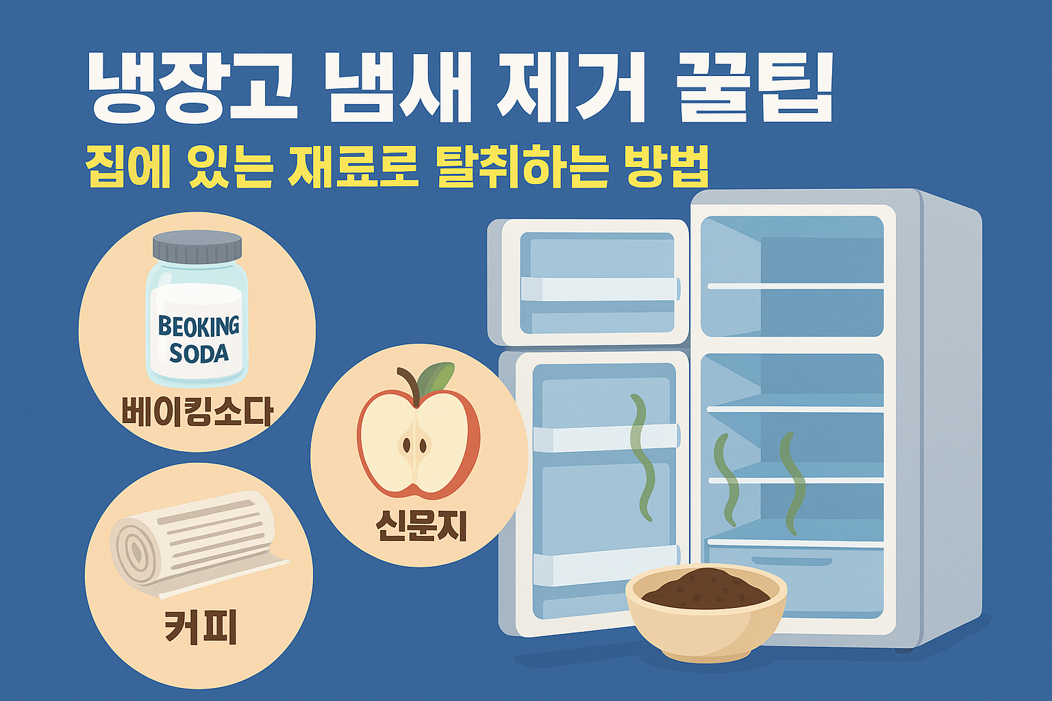 냉장고 냄새 제거 꿀팁! 집에 있는 재료로 탈취하는 방법 사진