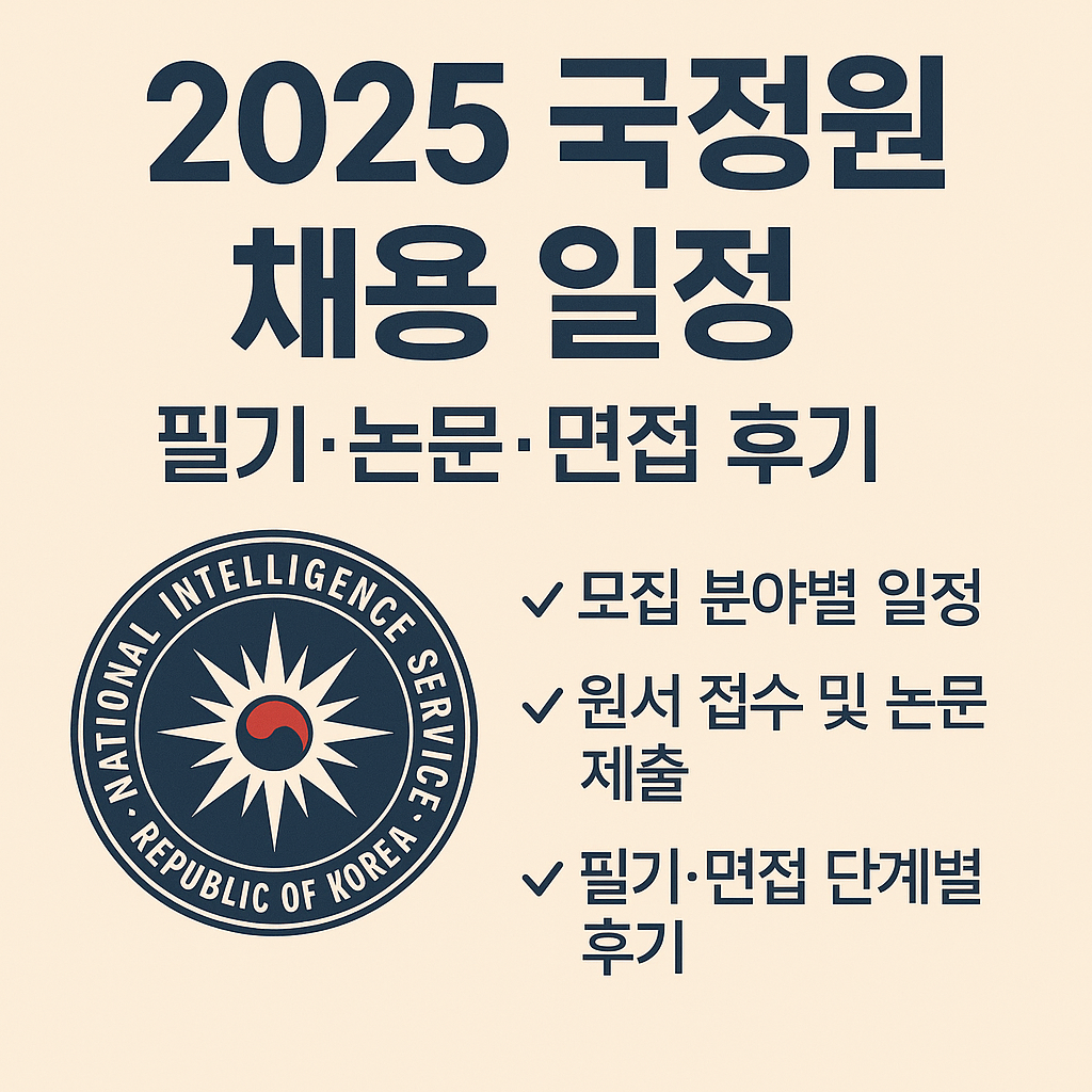 2025 국정원 채용 일정 정리 썸네일 &ndash; 필기 논문 면접 정보 포함