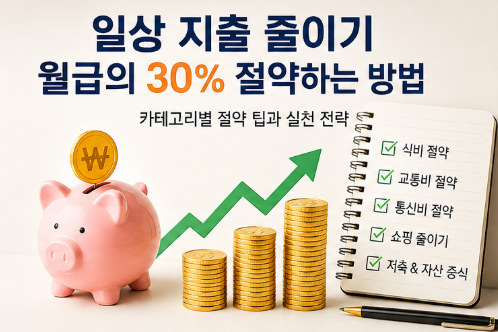 일상 지출 줄이기와 월급의 30% 절약하는 방법 : 식비·교통비·통신비 절약 팁, 저축과 자산 증식 전략