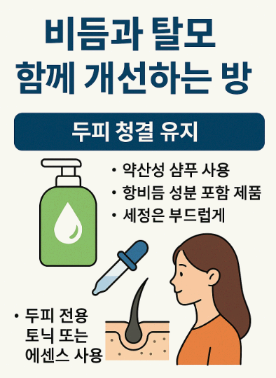 비듬과 탈모 함께 개선하는 방법