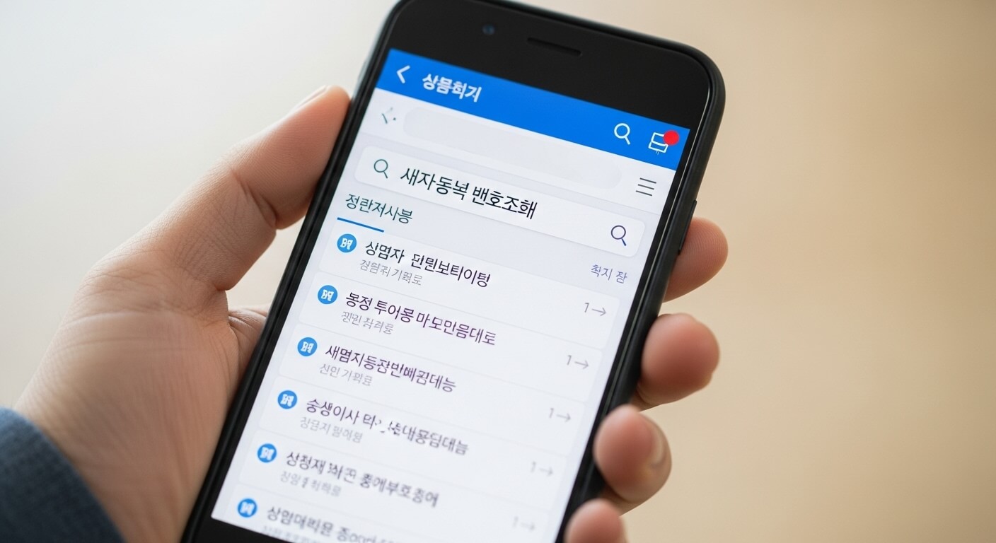 상호명으로 사업자등록번호