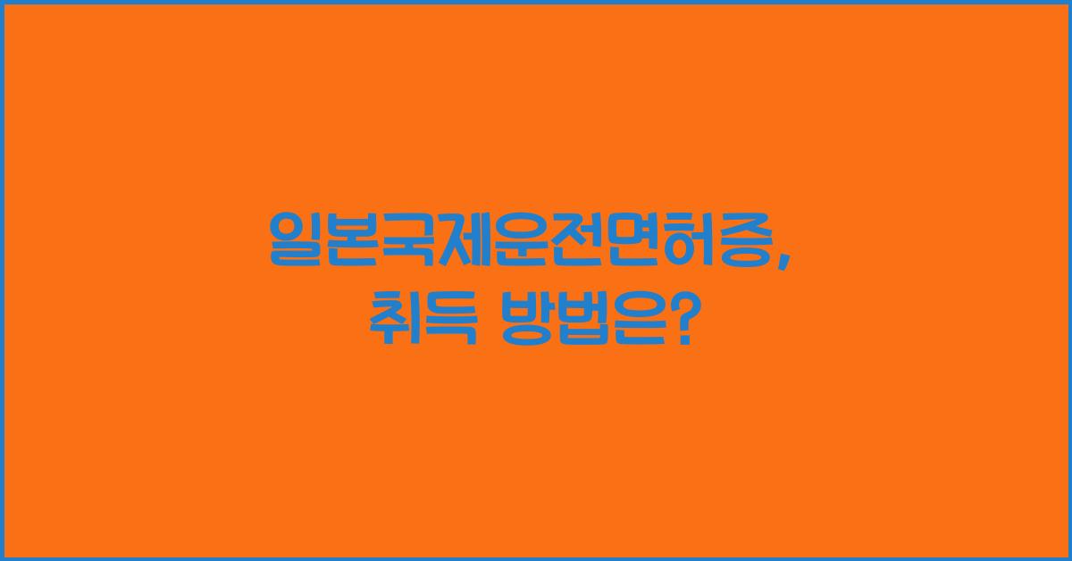 일본국제운전면허증