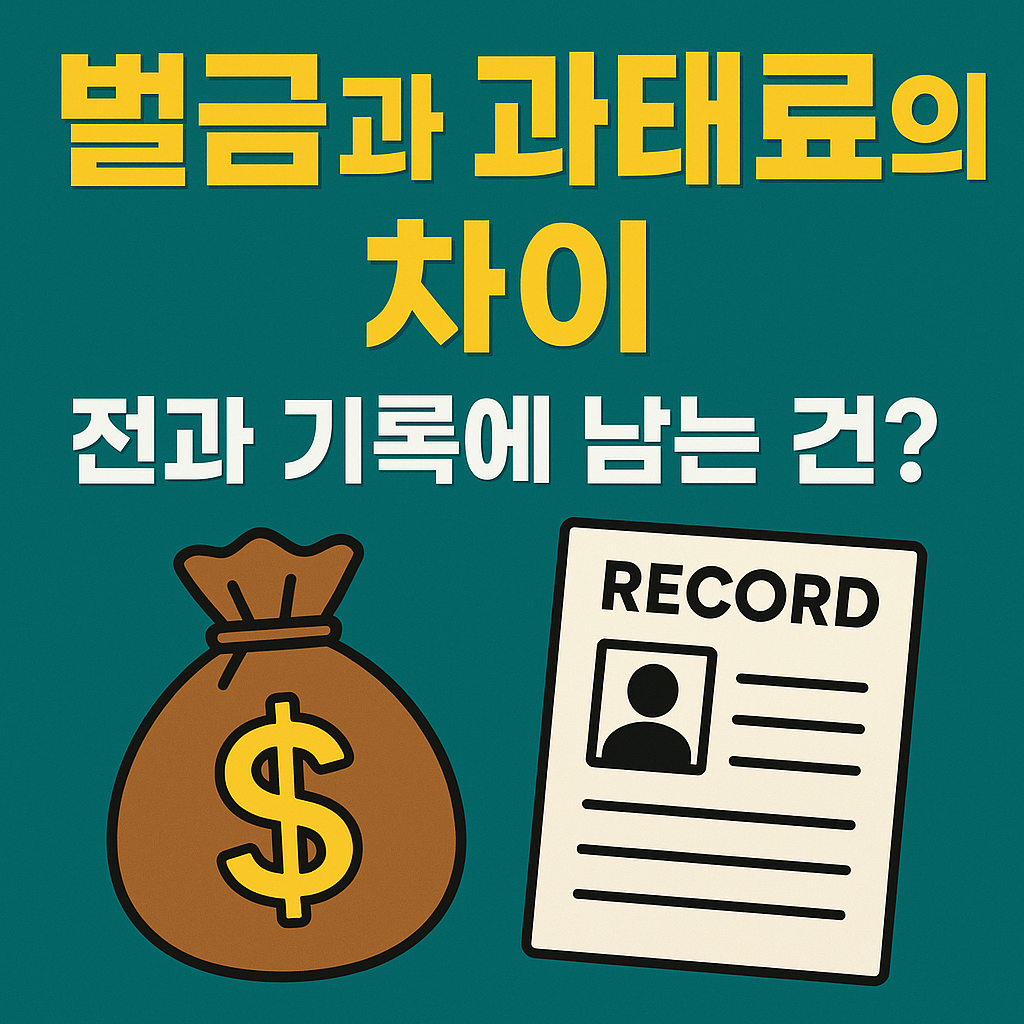 벌금과 과태료의 차이점 총정리