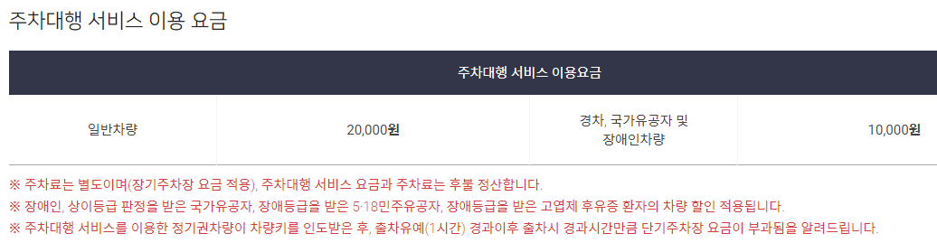 인천공항 장기주차 요금2