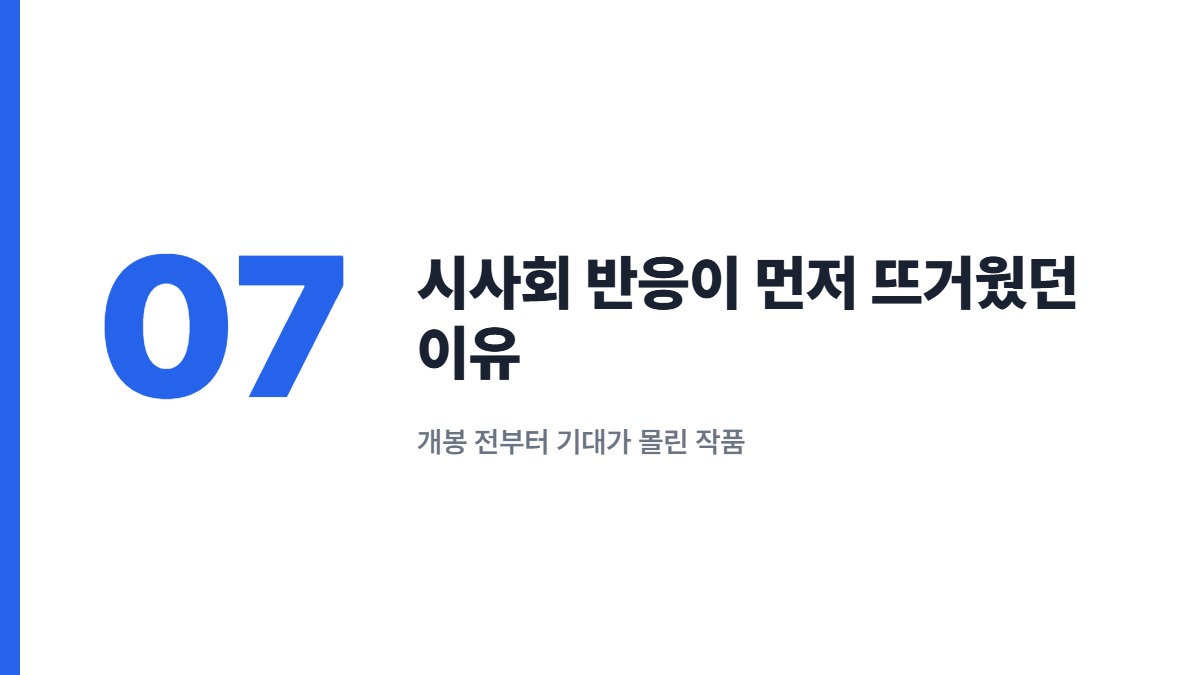 시사회 반응이 먼저 뜨거웠던 이유 — 개봉 전부터 기대가 몰린 작품