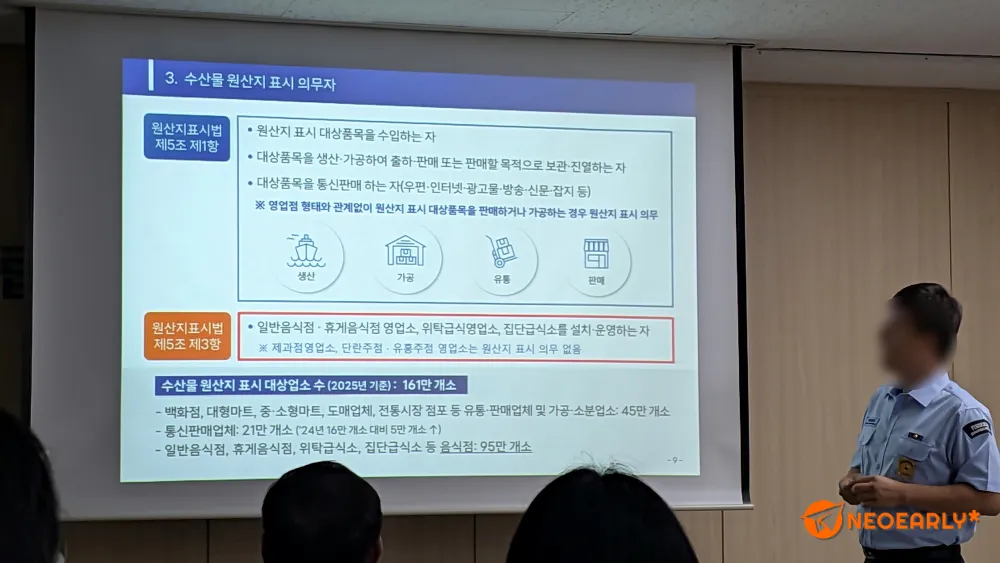 수산물 원산지 표시는 판매자부터 음식점이나 급식소 운영자 등이며 통신판매 업체도 예외는 아닙니다.