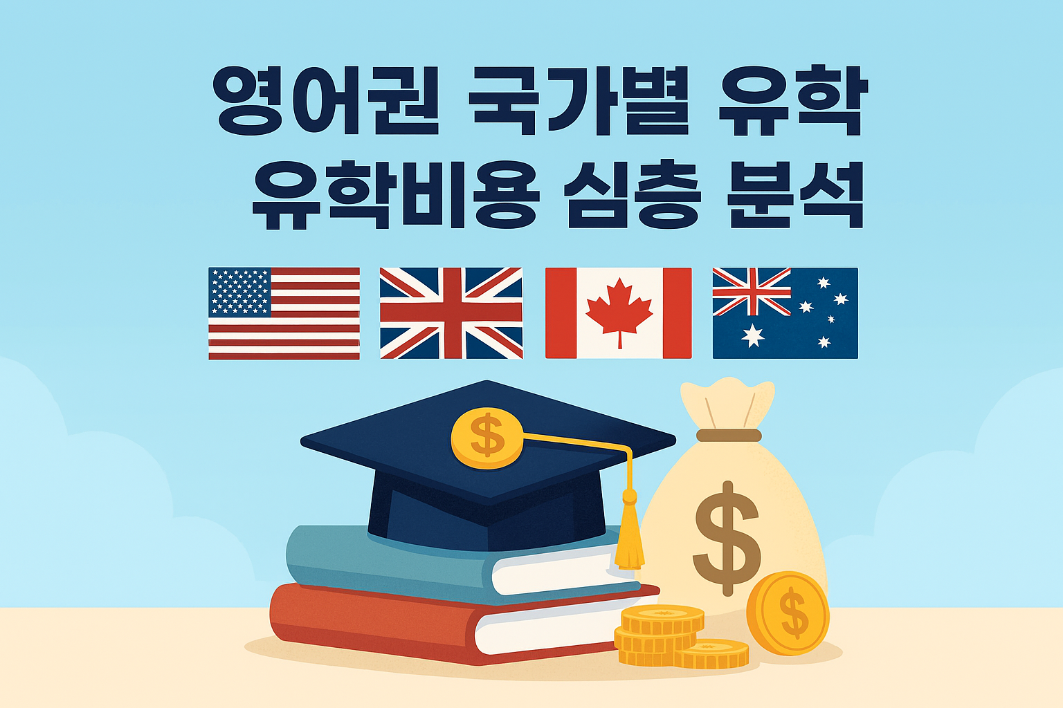 유학비용 심층분석 미국, 영국, 캐나다, 호주 비교