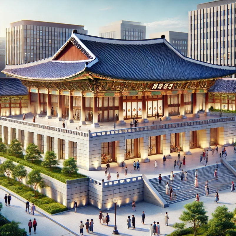 박물관은 녹지와 산책로가 잘 관리된 안뜰로 둘러싸여 있습니다. 문화 보존의 중요성을 반영하듯 활기차고 매력적인 분위기입니다