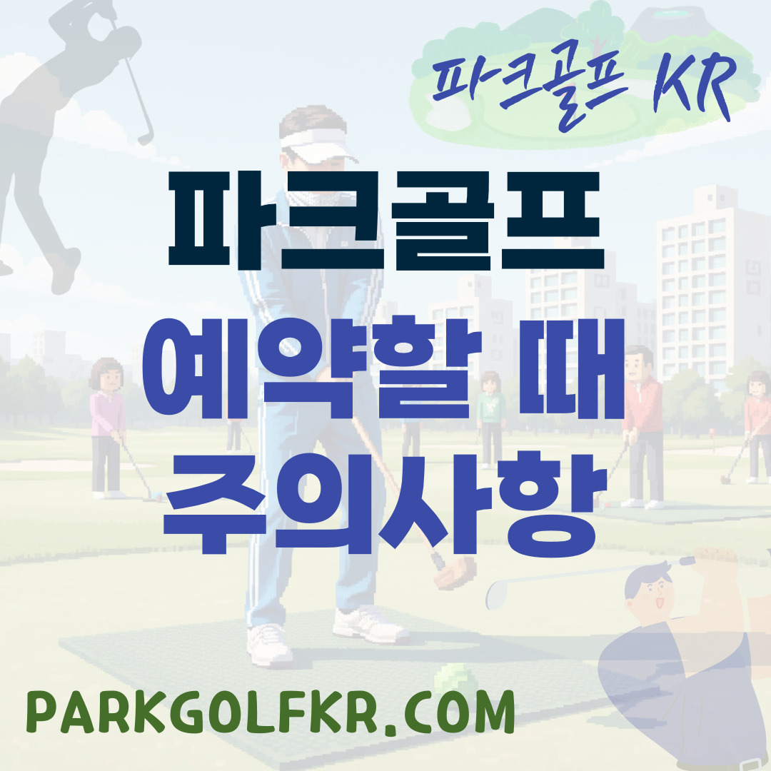 파크골프장 예약 방법 및 유의사항 완벽 가이드