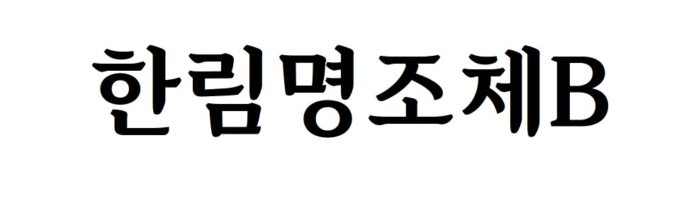 한림대학교의료원의 한림명조체 - 상업용 무료폰트 다운로드