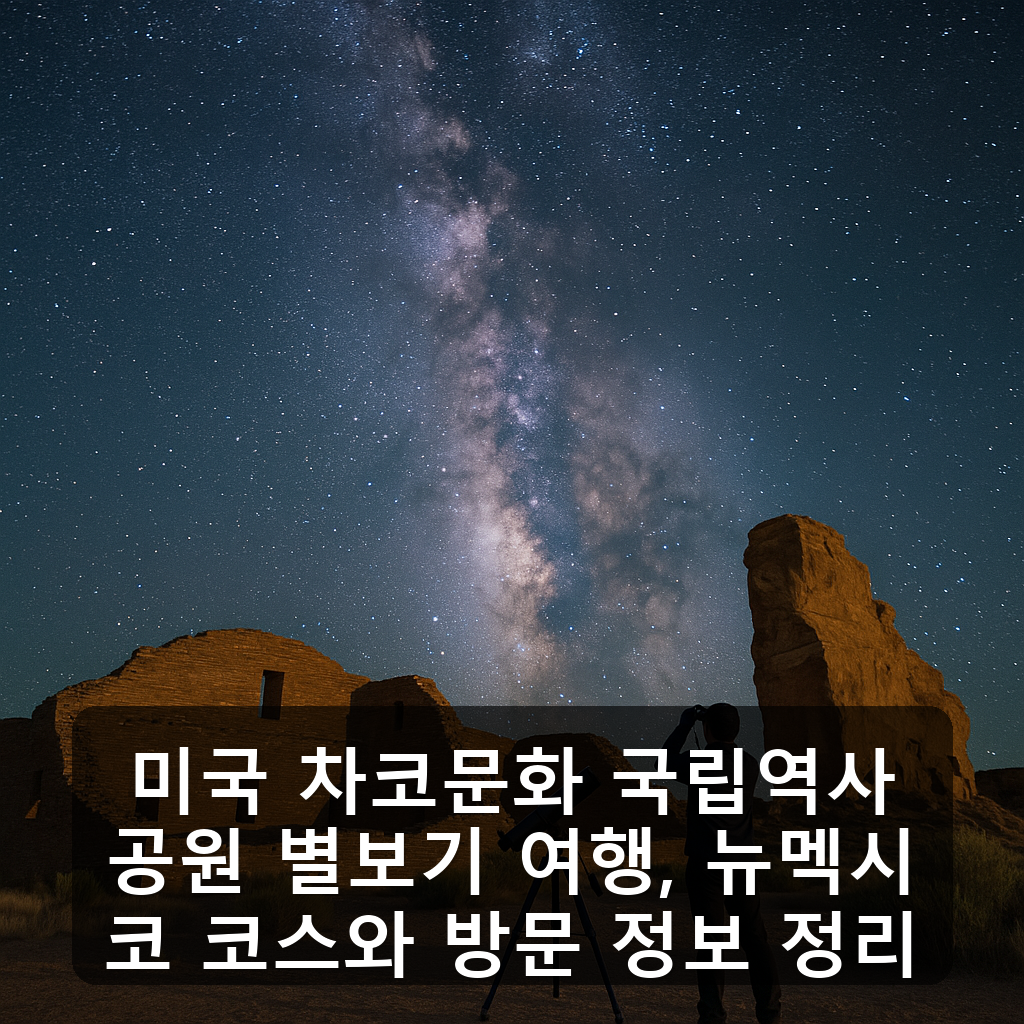 미국 차코문화 국립역사공원 별보기 여행, 뉴멕시코 코스와 방문 정보 정리