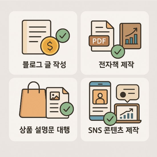 chatGPT로 콘텐츠 부업을 설명하는 이미지