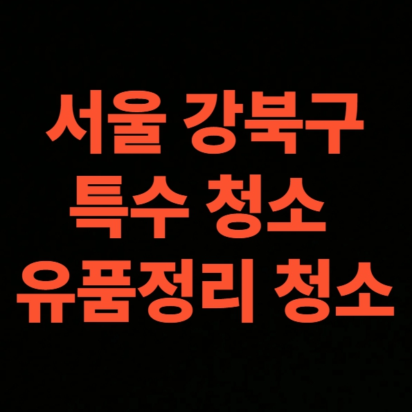 서울 강북구 유품정리 업체 비용 후기 돌아가신분 집정리 전문