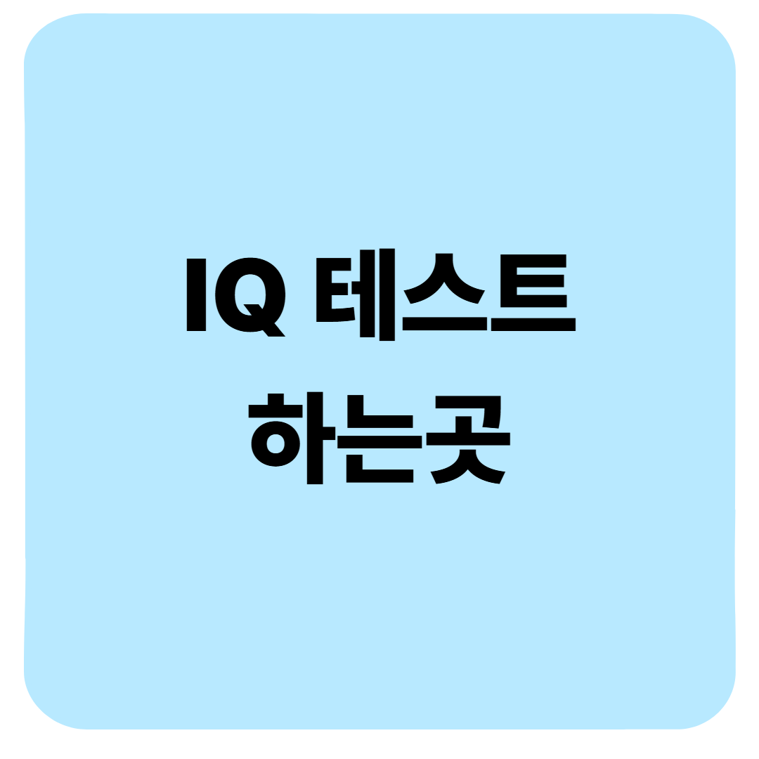 IQ 테스트 하는 곳 (아이큐 검사 후기 + 무료 사이트)