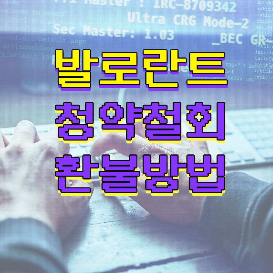 발로란트청약철회