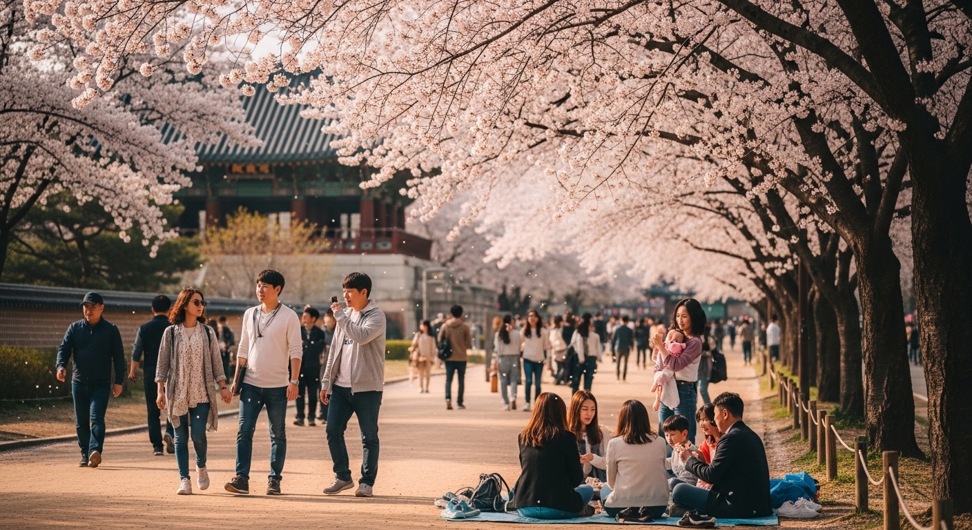 2026년 서울 벚꽃 개화 예상 시기와 만개한 여의도 벚꽃 풍경