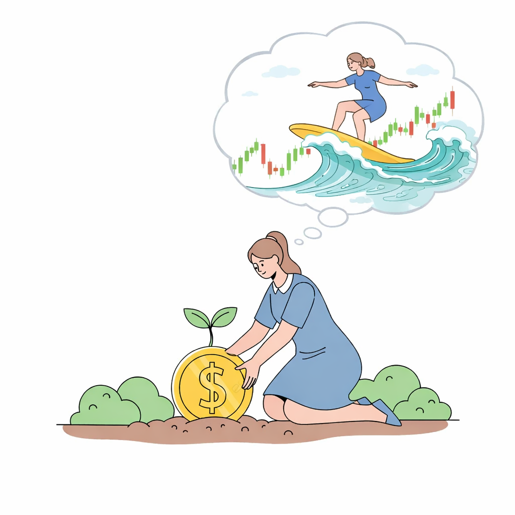 장기투자와 단기투자 이미지